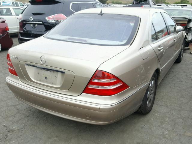 WDBNG70J31A151234 - 2001 MERCEDES-BENZ S 430 GOLD photo 4