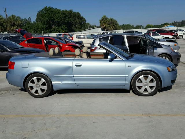 WAUDT48H05K025127 - 2005 AUDI A4 QUATTRO BLUE photo 9