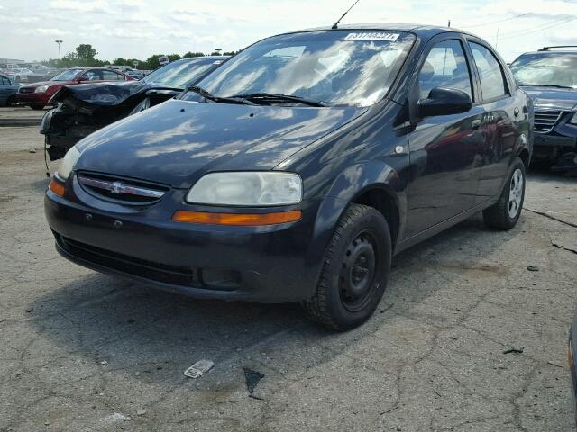 KL1TD56646B641232 - 2006 CHEVROLET AVEO BASE BLACK photo 2