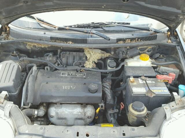 KL1TD56646B641232 - 2006 CHEVROLET AVEO BASE BLACK photo 7
