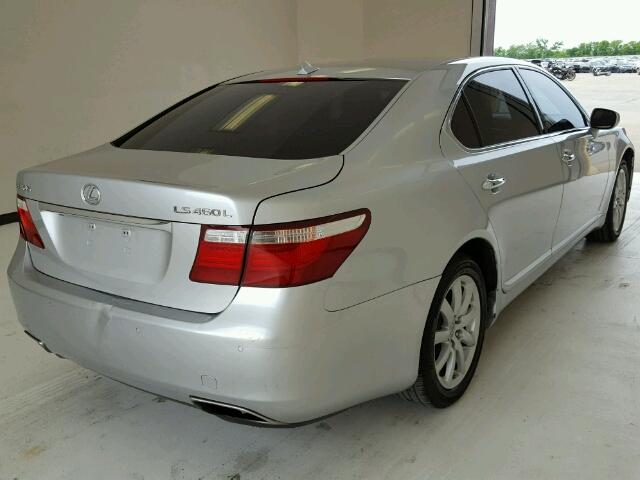 JTHGL46F275005267 - 2007 LEXUS LS 460L SILVER photo 4