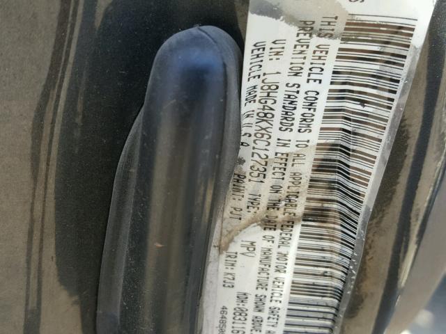 1J8HG48KX6C127351 - 2006 JEEP COMMANDER BROWN photo 10