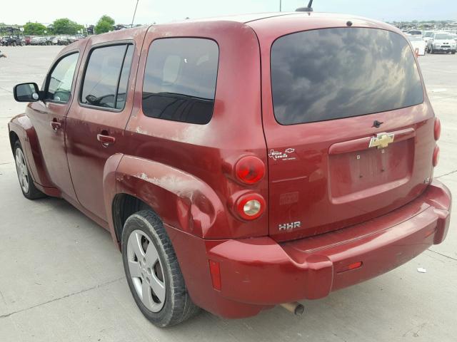 3GNCA13D18S703150 - 2008 CHEVROLET HHR LS BURGUNDY photo 3