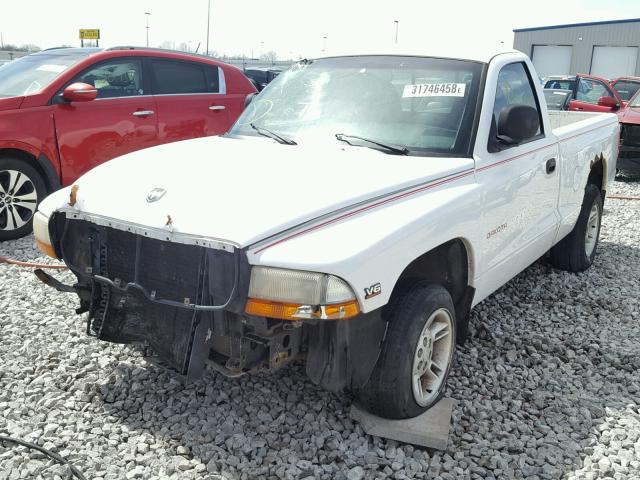 1B7FL26X1WS663009 - 1998 DODGE DAKOTA WHITE photo 2