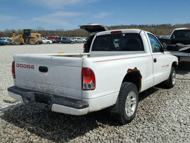 1B7FL26X1WS663009 - 1998 DODGE DAKOTA WHITE photo 4