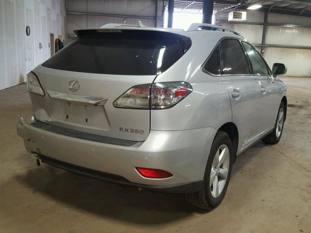 2T2BK1BA0BC118701 - 2011 LEXUS RX 350 SILVER photo 4