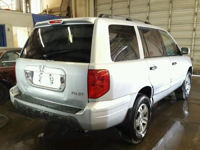 2HKYF18573H572276 - 2003 HONDA PILOT EXL SILVER photo 4