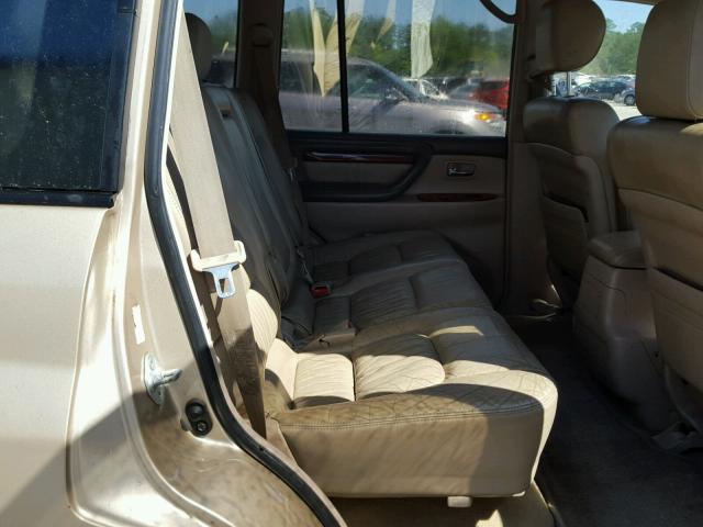 JTJHT00WX13509105 - 2001 LEXUS LX 470 BEIGE photo 6