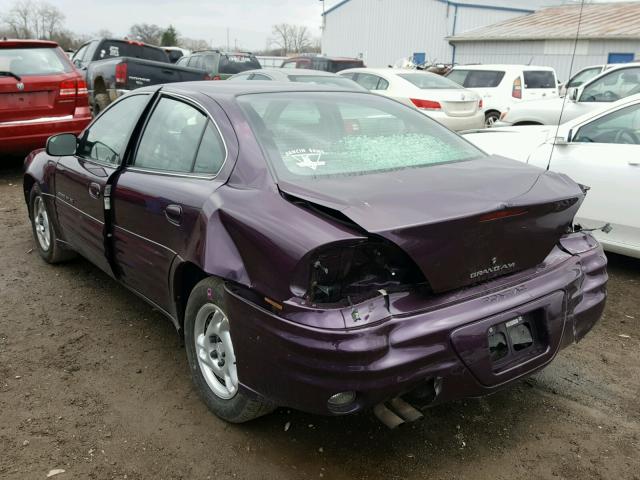 1G2NE52T4XM713745 - 1999 PONTIAC GRAND AM S Bənövşəyi foto 3