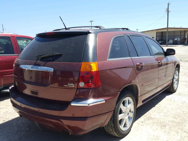 2A8GF78X77R366375 - 2007 CHRYSLER PACIFICA L RED photo 4