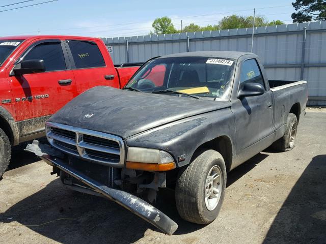 1B7FL26X2YS776308 - 2000 DODGE DAKOTA BLACK photo 2