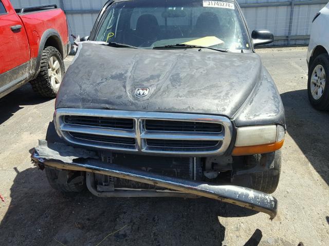 1B7FL26X2YS776308 - 2000 DODGE DAKOTA BLACK photo 7