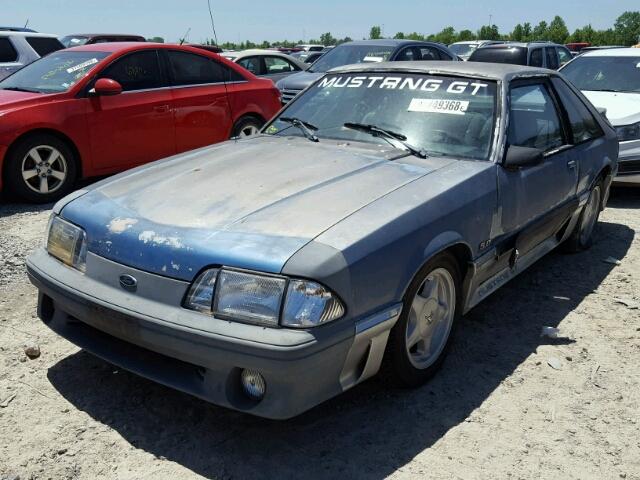 1FABP42E7JF132794 - 1988 FORD MUSTANG GT BLUE photo 2