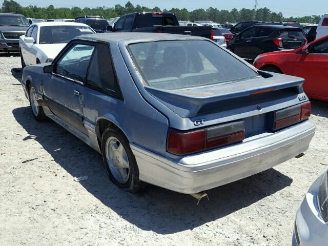 1FABP42E7JF132794 - 1988 FORD MUSTANG GT BLUE photo 3