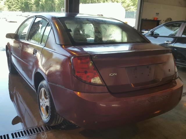 1G8AG52F13Z176645 - 2003 SATURN ION LEVEL MAROON photo 3