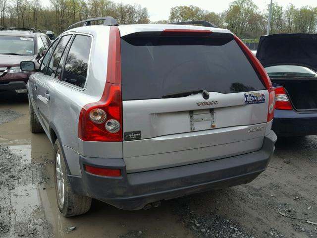 YV1CY59H841096496 - 2004 VOLVO XC90 SILVER photo 3
