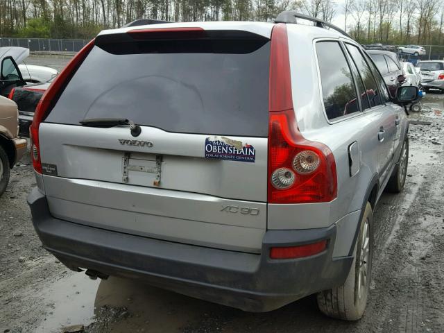 YV1CY59H841096496 - 2004 VOLVO XC90 SILVER photo 4