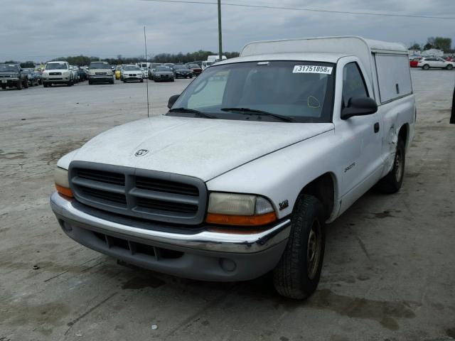 1B7FL26XXYS634269 - 2000 DODGE DAKOTA WHITE photo 2