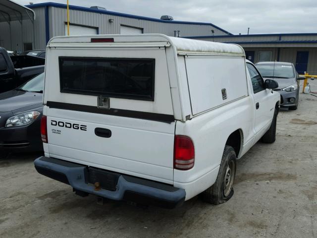 1B7FL26XXYS634269 - 2000 DODGE DAKOTA WHITE photo 4