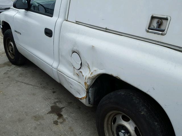 1B7FL26XXYS634269 - 2000 DODGE DAKOTA WHITE photo 9