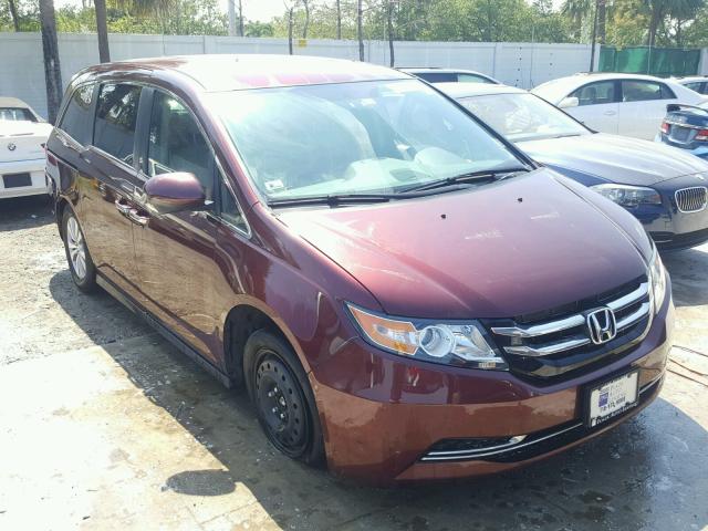 5FNRL5H38GB031096 - 2016 HONDA ODYSSEY SE BURGUNDY photo 1