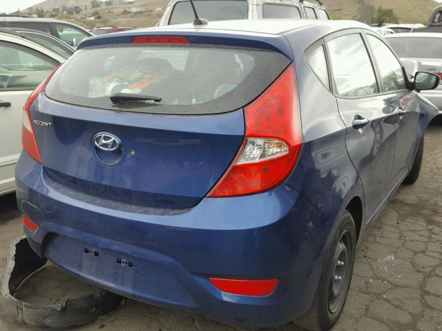 KMHCT5AE0GU260957 - 2016 HYUNDAI ACCENT SE BLUE photo 4