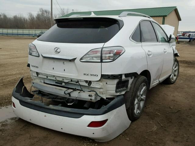 2T2BK1BA6AC027379 - 2010 LEXUS RX 350 WHITE photo 4