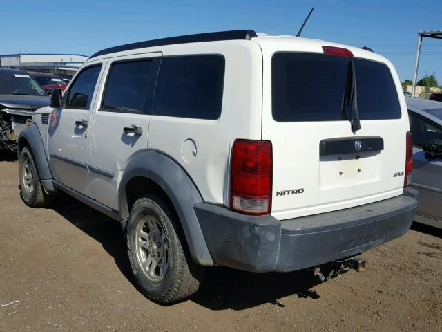 1D8GU28K38W252887 - 2008 DODGE NITRO SXT WHITE photo 3