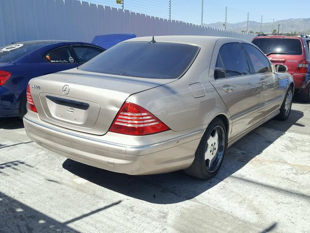 WDBNG75J53A324148 - 2003 MERCEDES-BENZ S 500 GOLD photo 4