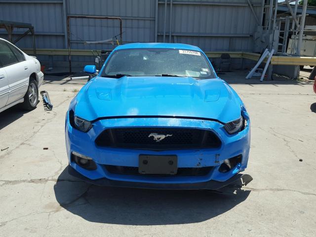 1FA6P8CF9H5277108 - 2017 FORD MUSTANG GT BLUE photo 9