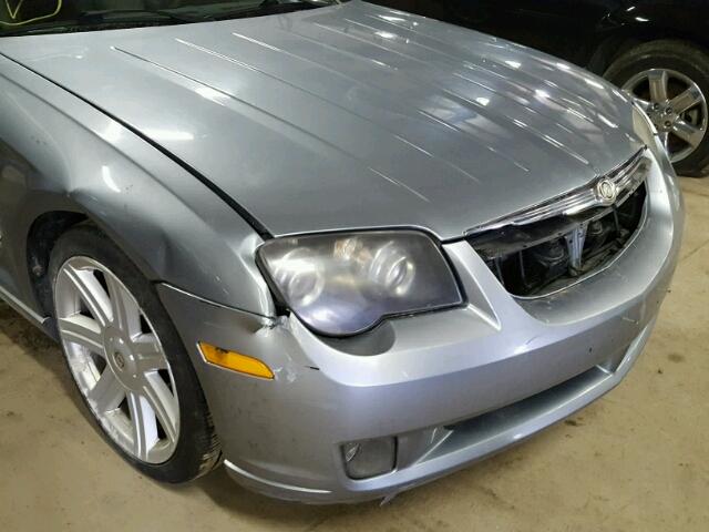 1C3AN69LX4X005164 - 2004 CHRYSLER CROSSFIRE SILVER photo 9