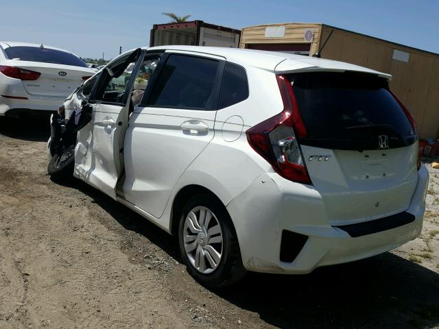 JHMGK5H55GS009537 - 2016 HONDA FIT LX WHITE photo 3