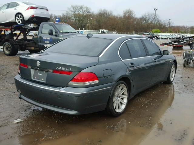 WBAGN63454DS46376 - 2004 BMW 745 LI SILVER photo 4