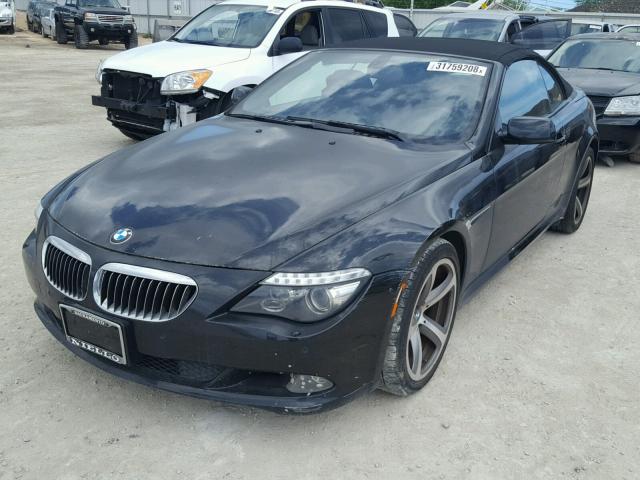 WBAEB53538CX62329 - 2008 BMW 650 I BLACK photo 2