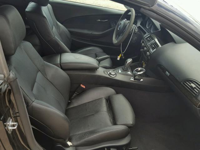 WBAEB53538CX62329 - 2008 BMW 650 I BLACK photo 5