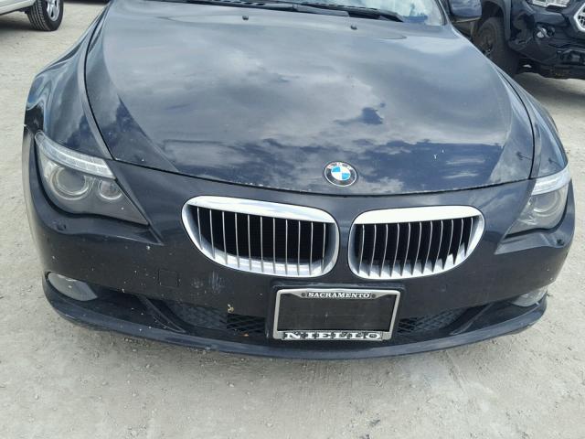 WBAEB53538CX62329 - 2008 BMW 650 I BLACK photo 9