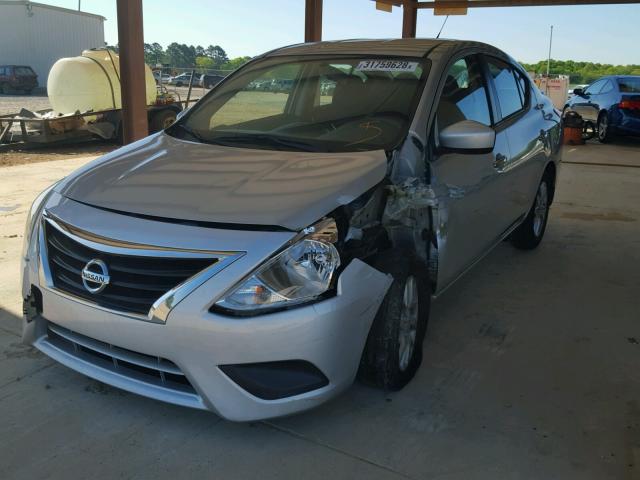 3N1CN7AP6FL872359 - 2015 NISSAN VERSA SV SILVER photo 2