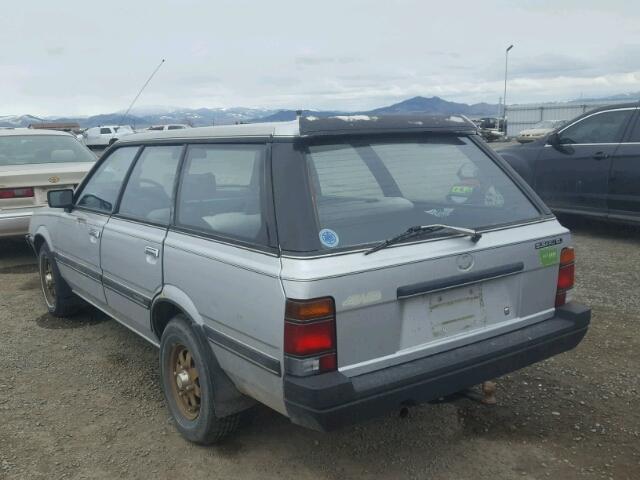 JF2AN5385FE483501 - 1985 SUBARU GL 4WD SILVER photo 3