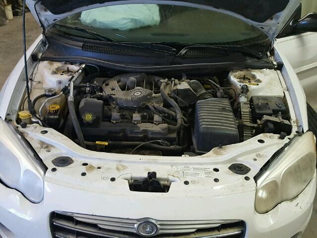 1C3EL55R74N133580 - 2004 CHRYSLER SEBRING LX WHITE photo 7