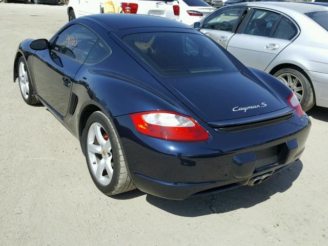 WP0AB29827U781853 - 2007 PORSCHE CAYMAN S BLUE photo 3