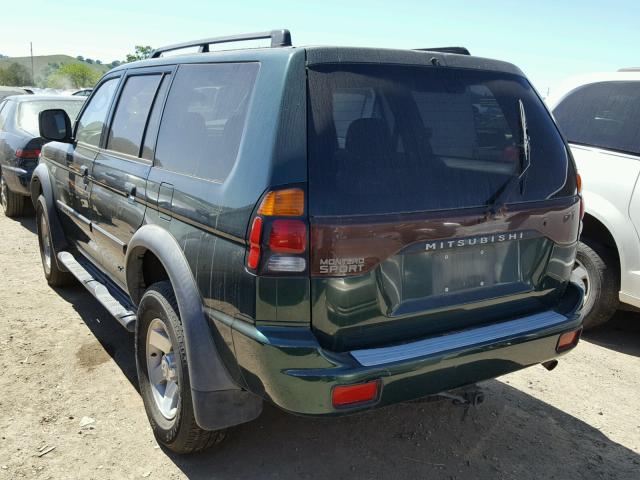 JA4LS21H62J057480 - 2002 MITSUBISHI MONTERO SP GREEN photo 3