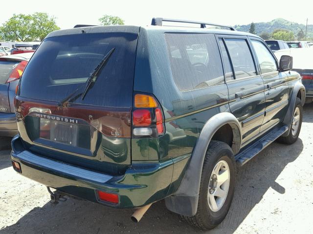 JA4LS21H62J057480 - 2002 MITSUBISHI MONTERO SP GREEN photo 4