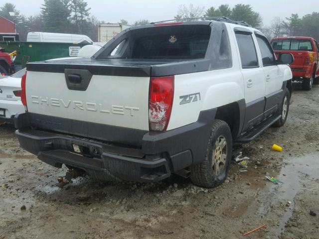 3GNEK13T23G323162 - 2003 CHEVROLET AVALANCHE WHITE photo 4