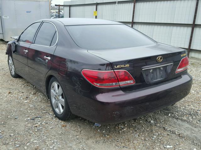 JTHBA30GX55102094 - 2005 LEXUS ES 330 BURGUNDY photo 3