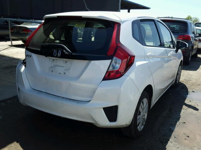 JHMGK5H57GS012620 - 2016 HONDA FIT LX WHITE photo 4