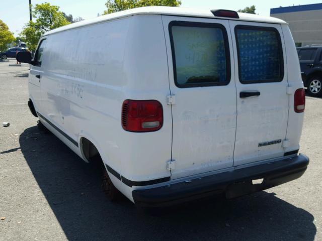 2D7JB21Y23K506484 - 2003 DODGE RAM VAN B2 WHITE photo 3