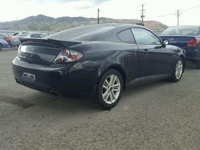 KMHHM66D28U295915 - 2008 HYUNDAI TIBURON GS BLACK photo 4