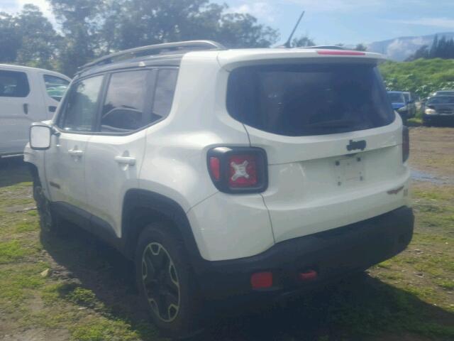 ZACCJBCT3GPC68346 - 2016 JEEP RENEGADE T WHITE photo 3