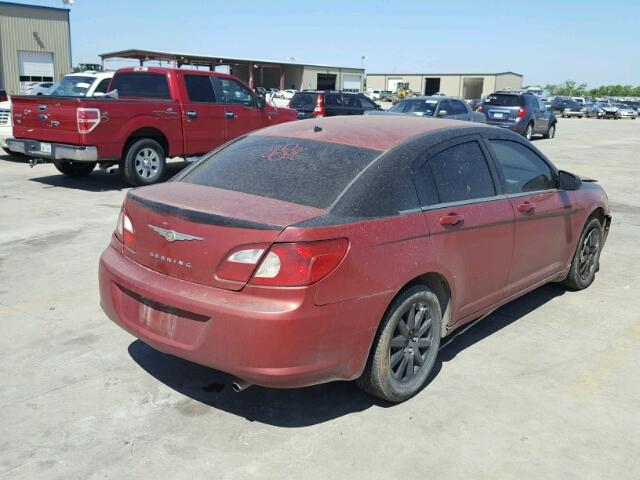 1C3LC46K67N601872 - 2007 CHRYSLER SEBRING BURGUNDY photo 4