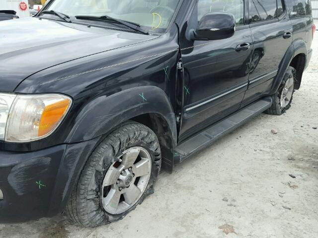 5TDZT38A45S257907 - 2005 TOYOTA SEQUOIA LI BLACK photo 9